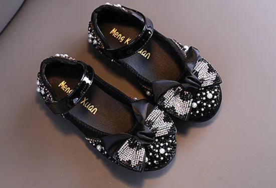 Glitter Rhinestone Bow Shoes - More colours to choose