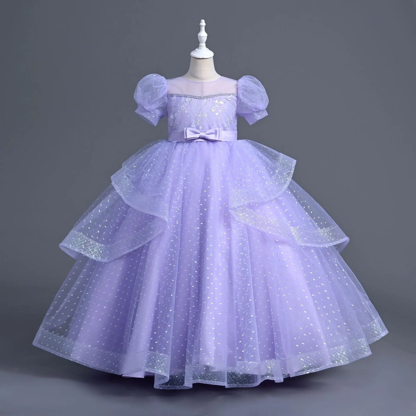 Sequin Fluffy Skirt Gown Party Dress 3Y to 12Y - More colours to choose from