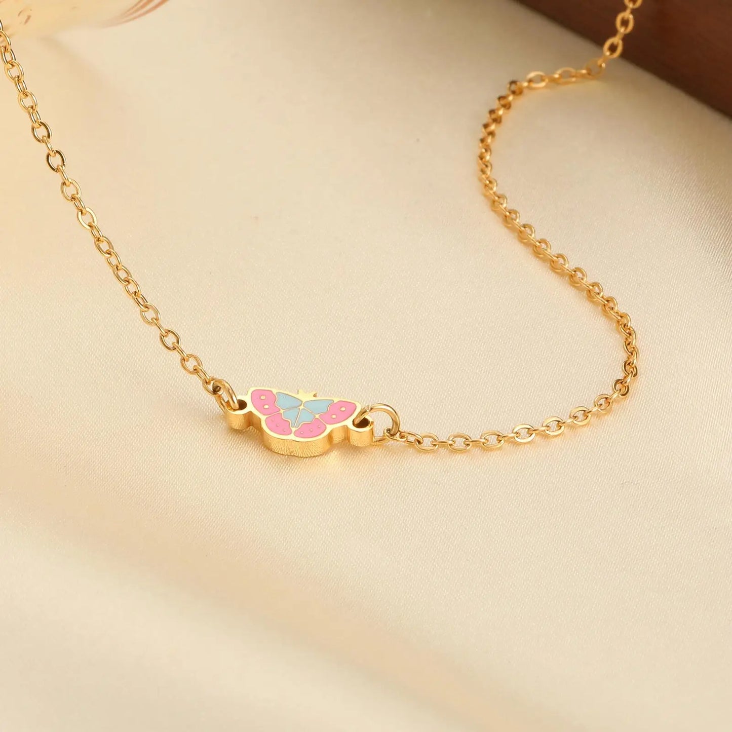 Butterfly Pendent Stainless Steel Necklaces and Bracelet