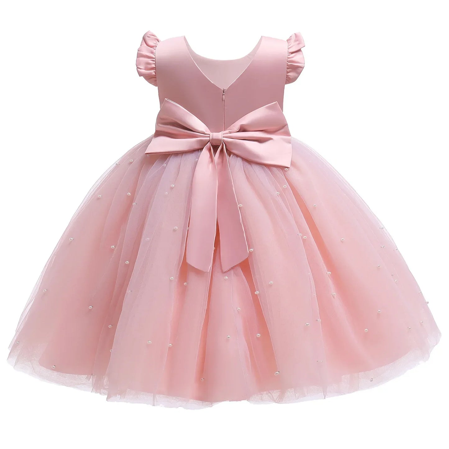 Tulle Bow Party Dress Backless 4Y to 6Y - More colours to choose