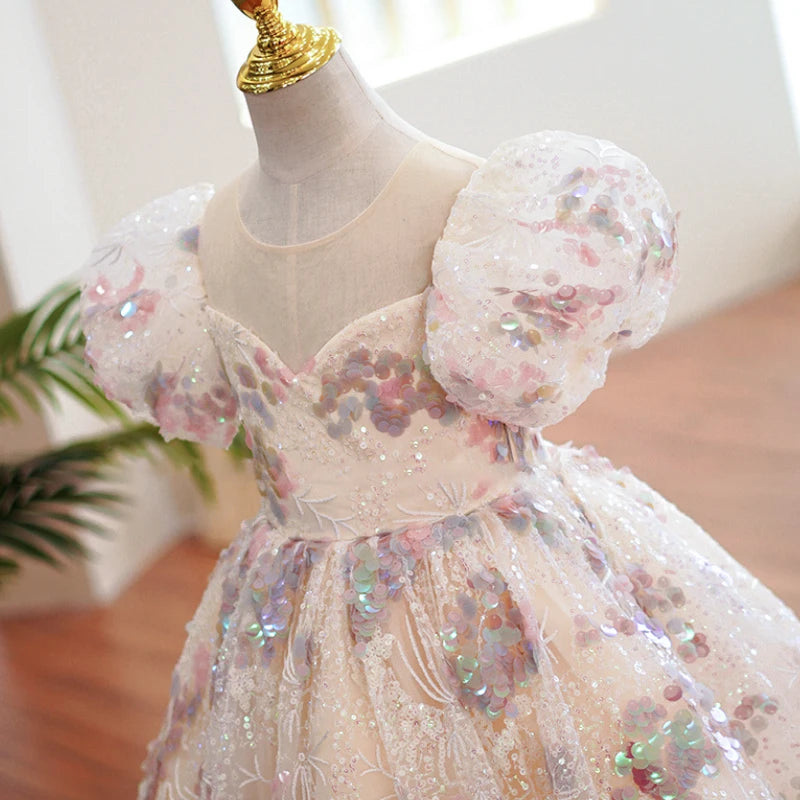 Formal Lace-Sequin Gown Party Dress 18M to 14Y