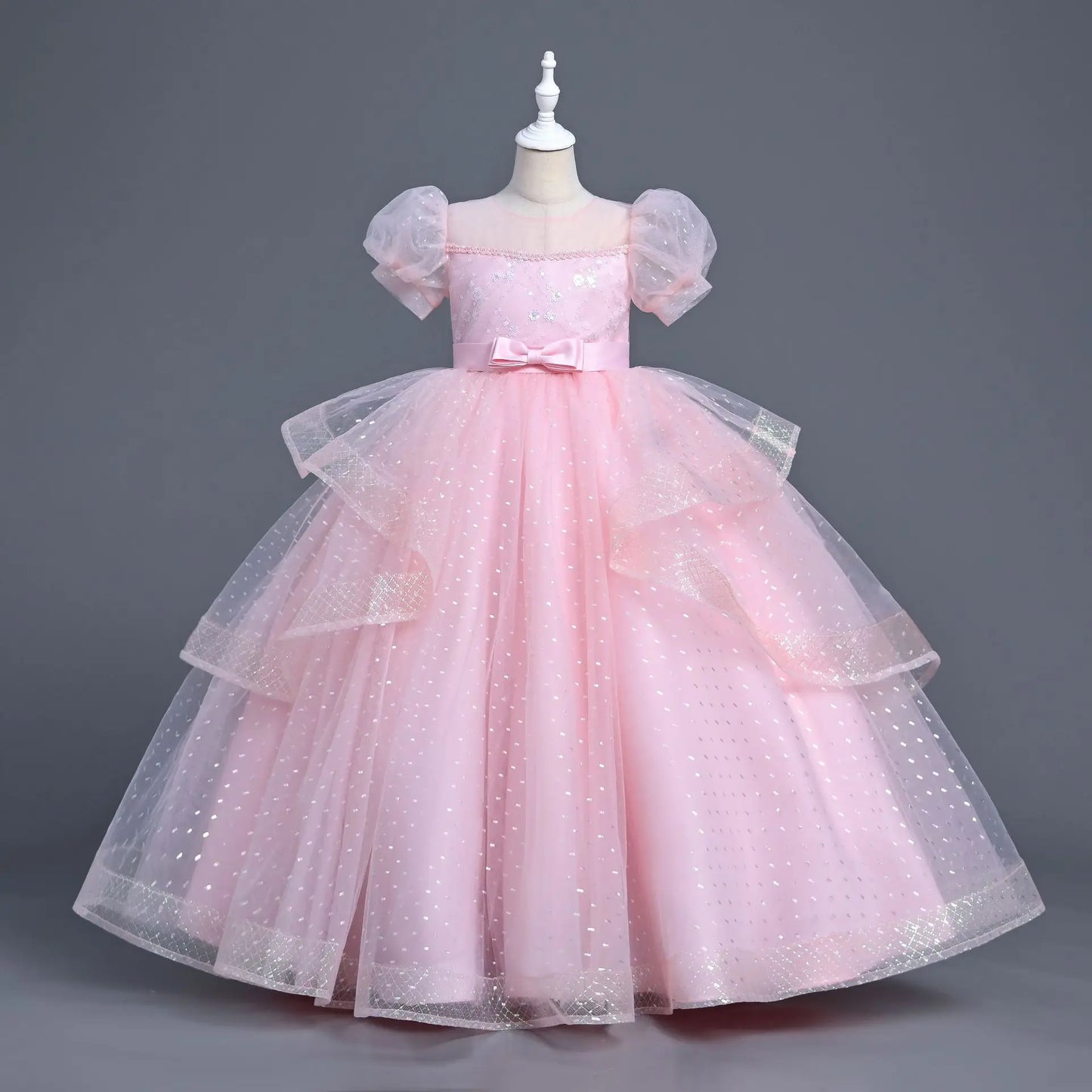 Sequin Fluffy Skirt Gown Party Dress 3Y to 12Y - More colours to choose from