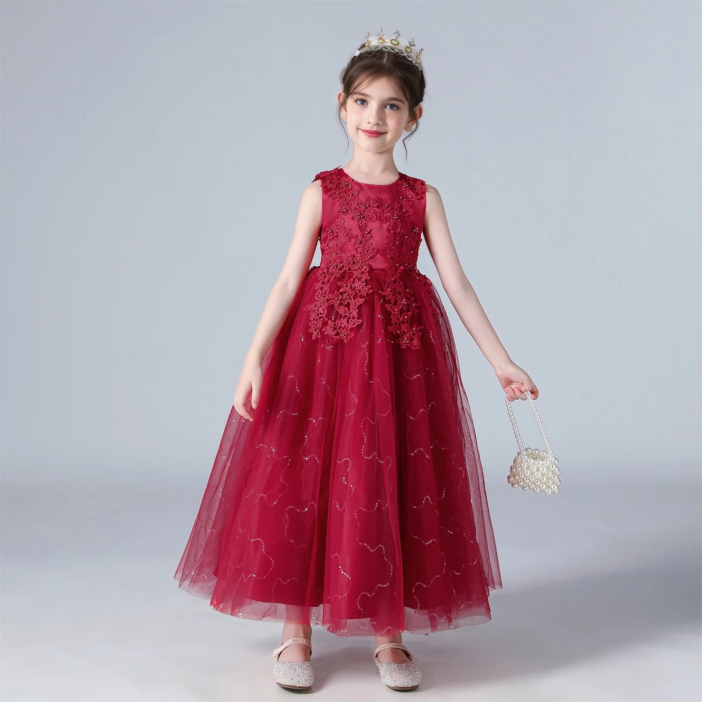 Lace Gown Party Dress 4Y to 12Y - More colours to choose