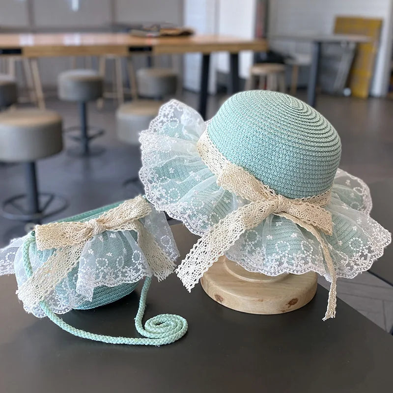 Straw Hat With Handbag 2Y to 8Y - More colours to choose