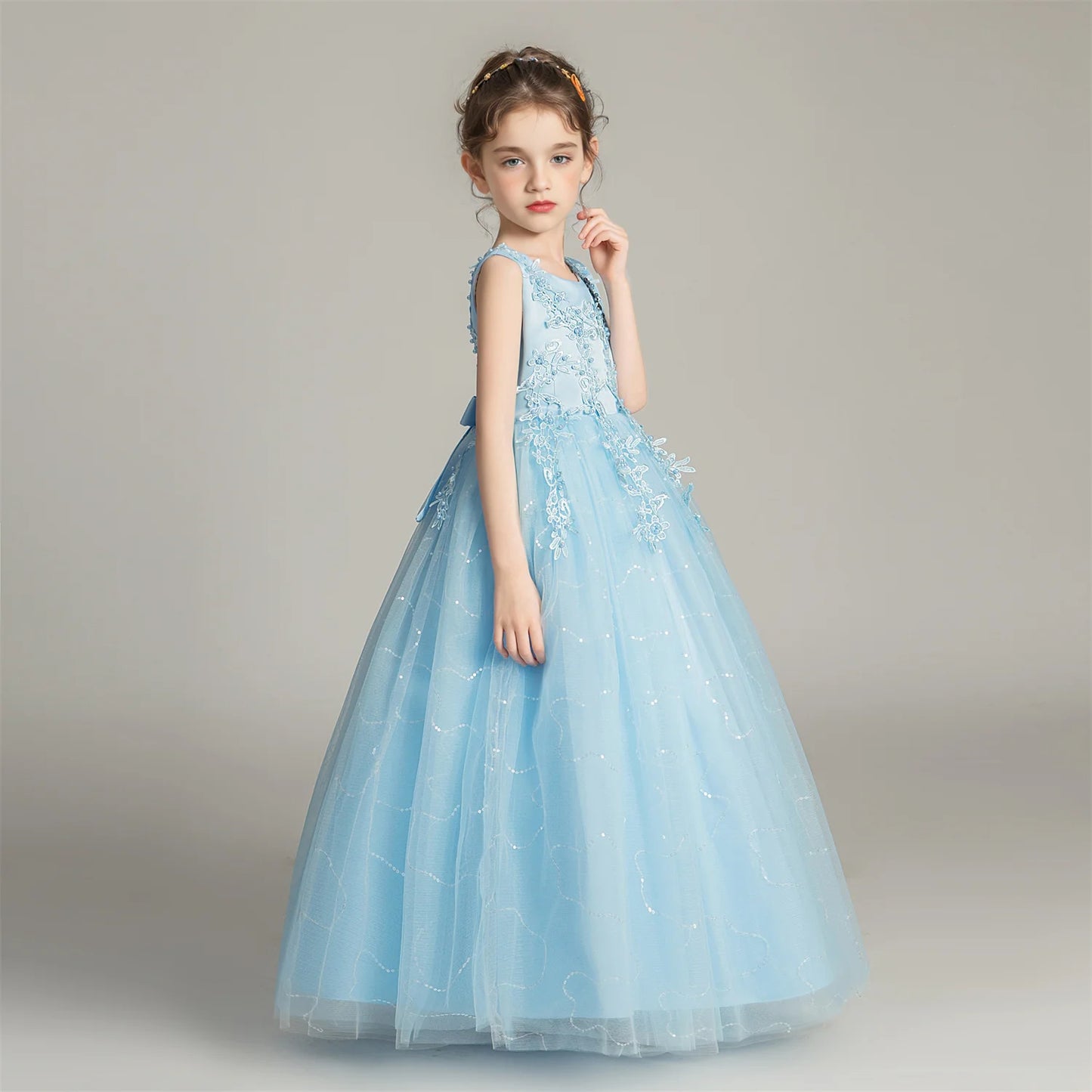 Lace Gown Party Dress 4Y to 12Y - More colours to choose