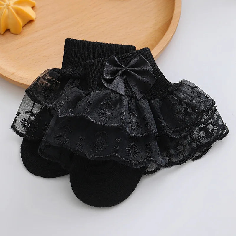 Ruffle Lace Socks 0M to 2Y - More colours to choose