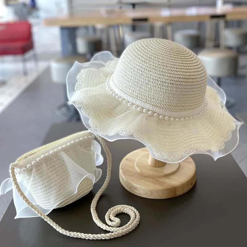 Straw Hat With Handbag 2Y to 8Y - More colours to choose