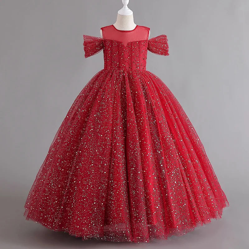 Sleeveless Mesh Party Dress 4Y to 14Y - More colours to choose