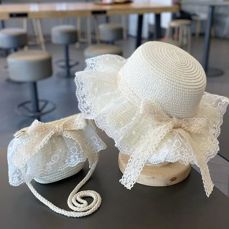 Straw Hat With Handbag 2Y to 8Y - More colours to choose