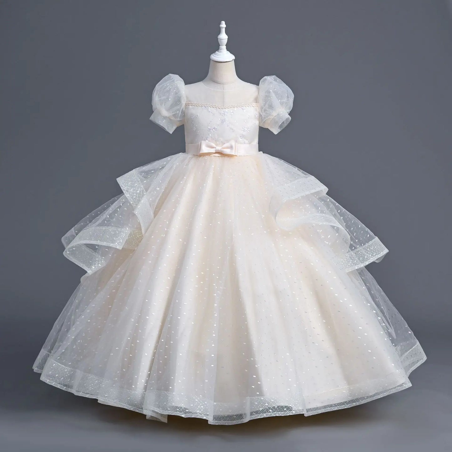 Sequin Fluffy Skirt Gown Party Dress 3Y to 12Y - More colours to choose from