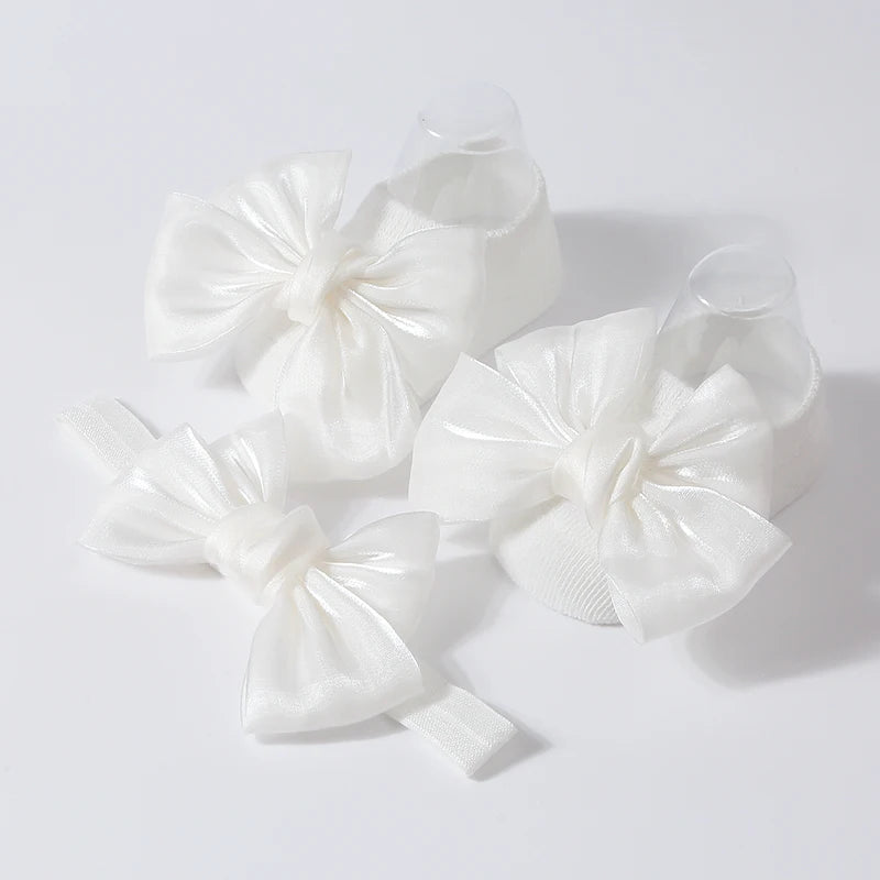 Baby Socks with Headbow 0M to 1Y - More colours to choose