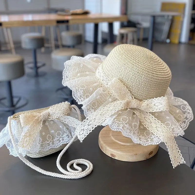Straw Hat With Handbag 2Y to 8Y - More colours to choose