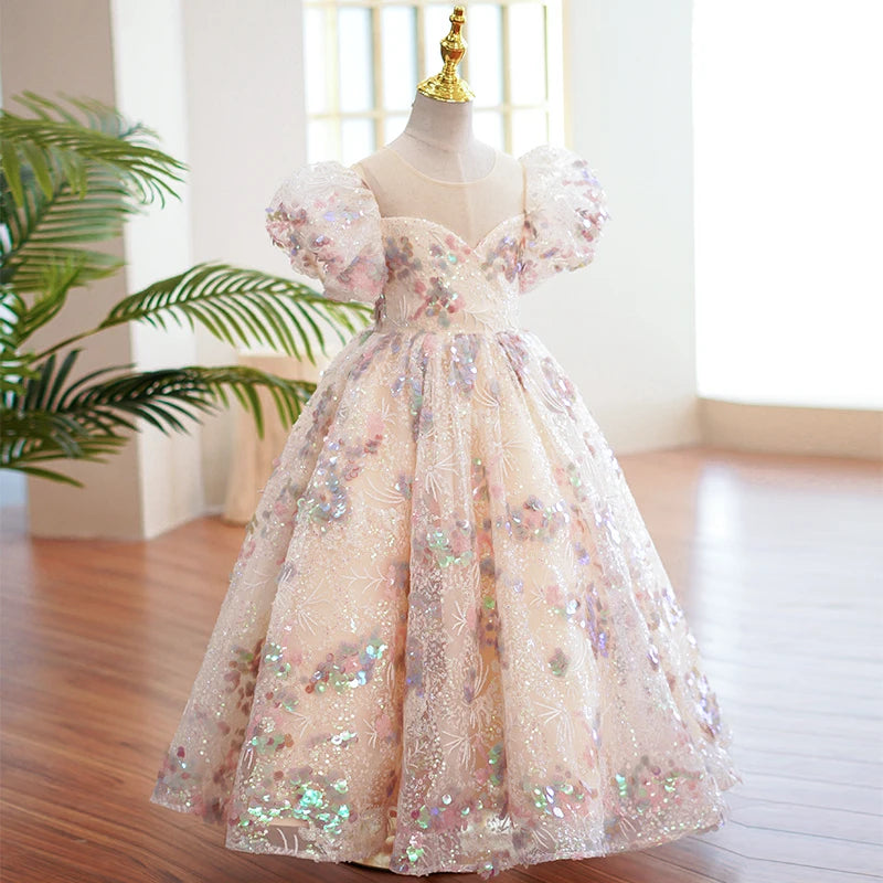 Formal Lace-Sequin Gown Party Dress 18M to 14Y