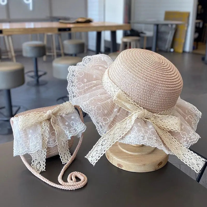 Straw Hat With Handbag 2Y to 8Y - More colours to choose