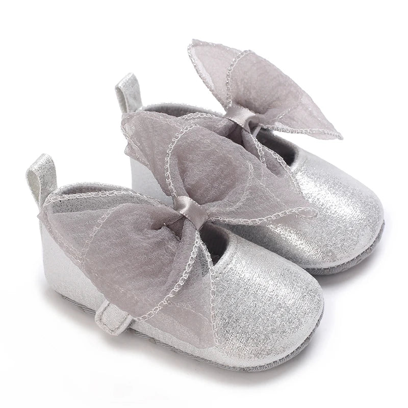 Silver & White Baby Girls Shoes 0M to 18M - More varieties to choose