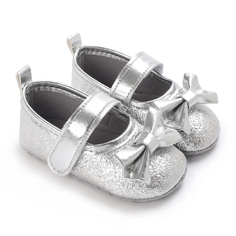Silver & White Baby Girls Shoes 0M to 18M - More varieties to choose