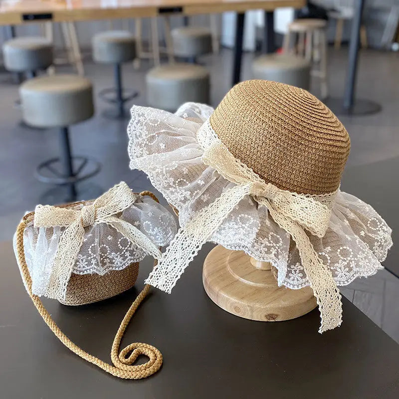 Straw Hat With Handbag 2Y to 8Y - More colours to choose