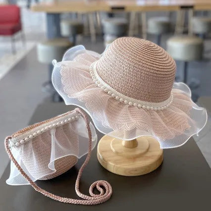 Straw Hat With Handbag 2Y to 8Y - More colours to choose