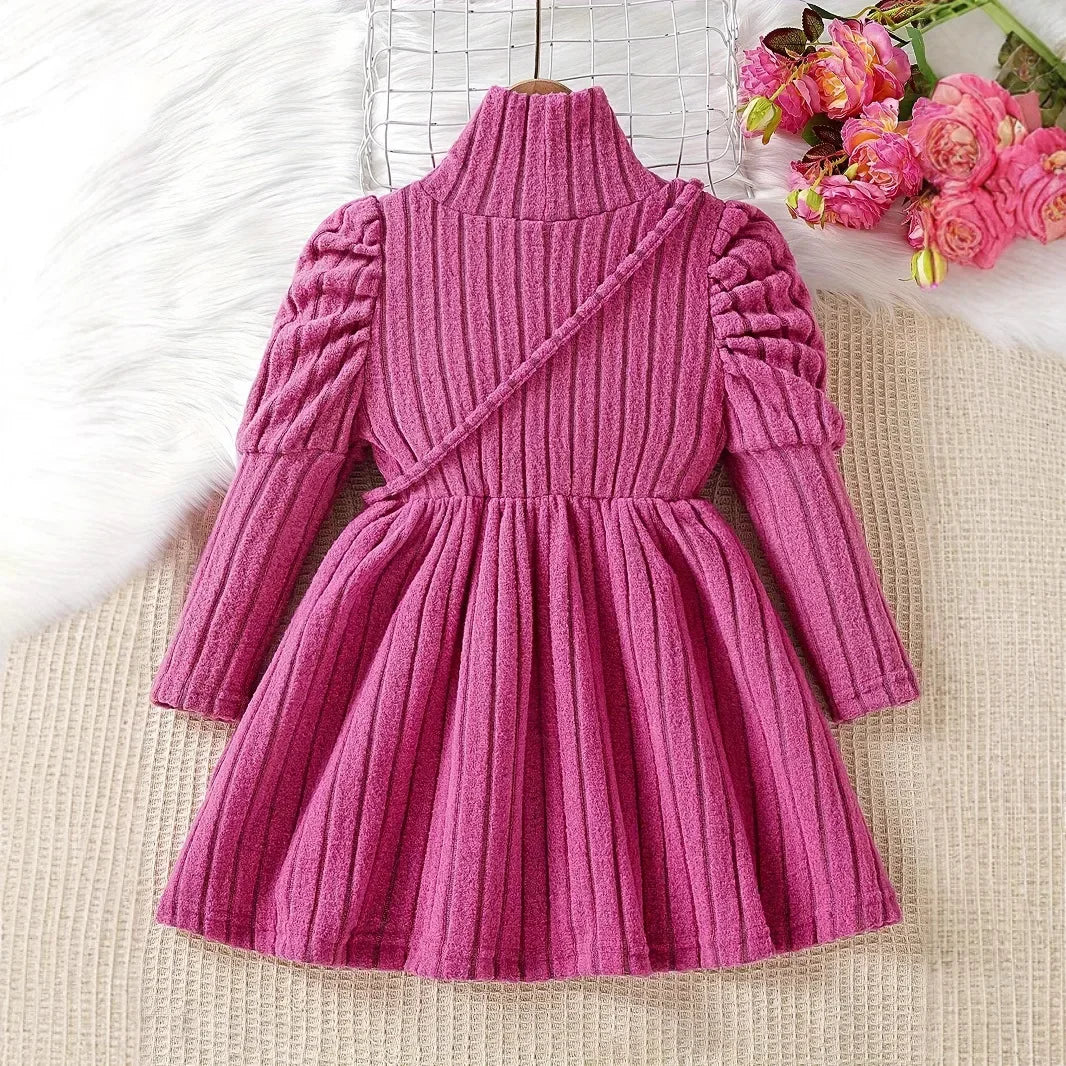 Warm Knitted Casual Dresses 1Y to 8Y