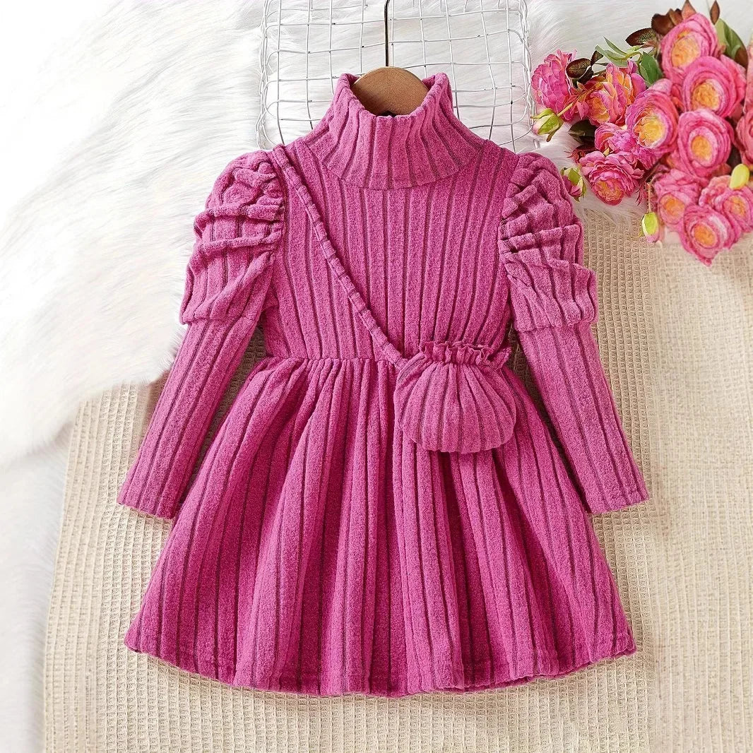 Warm Knitted Casual Dresses 1Y to 8Y