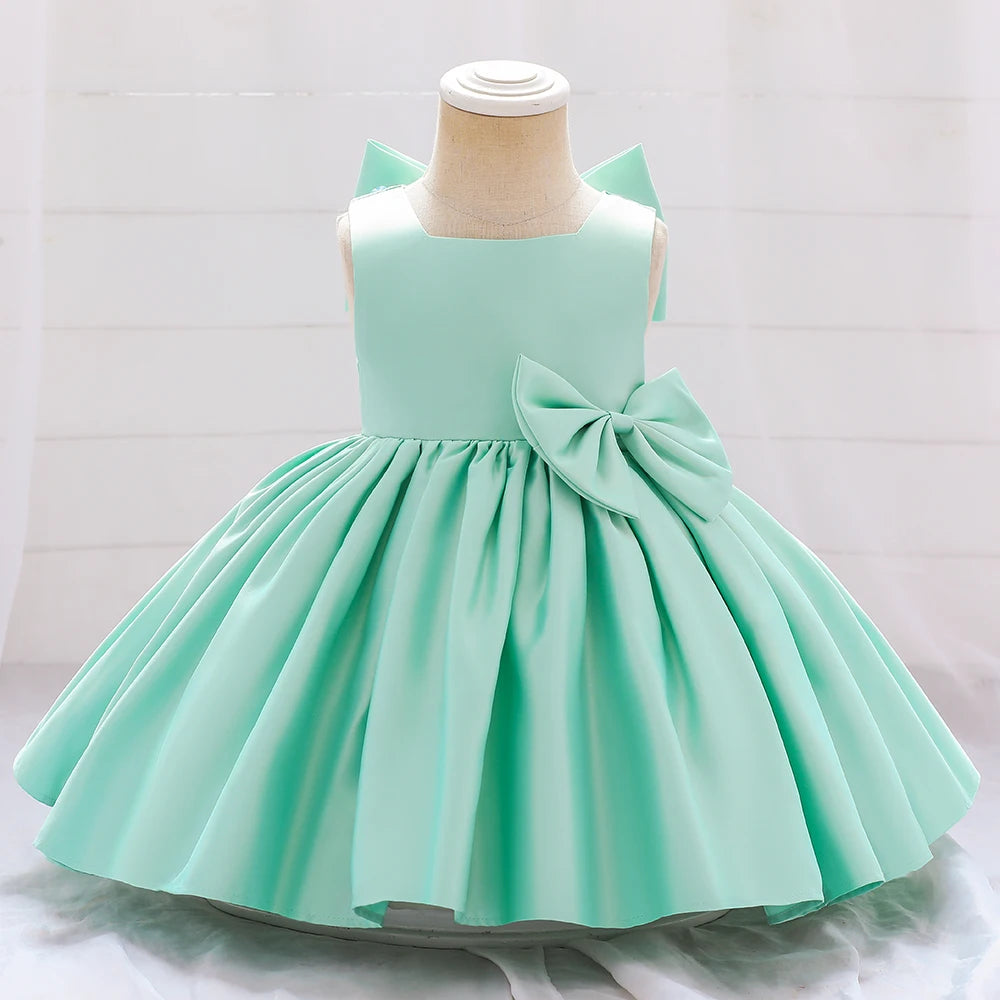 Big-Bow Party Dress 3M to 10Y - More colours to choose