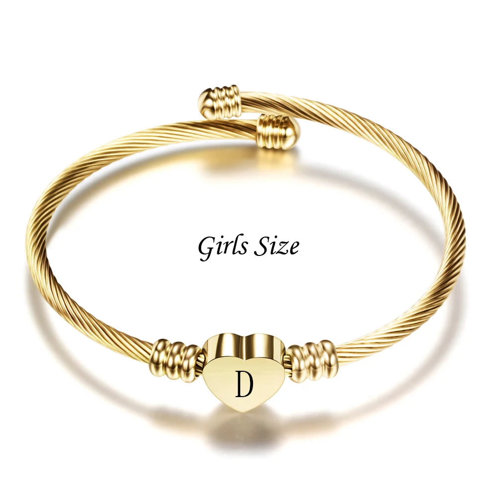 Kids Initial Bangle A to Z