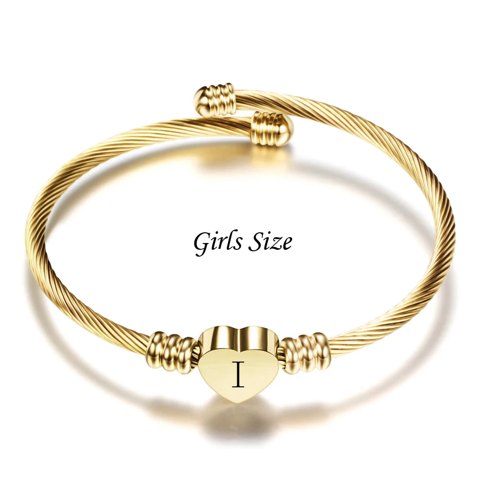 Kids Initial Bangle A to Z