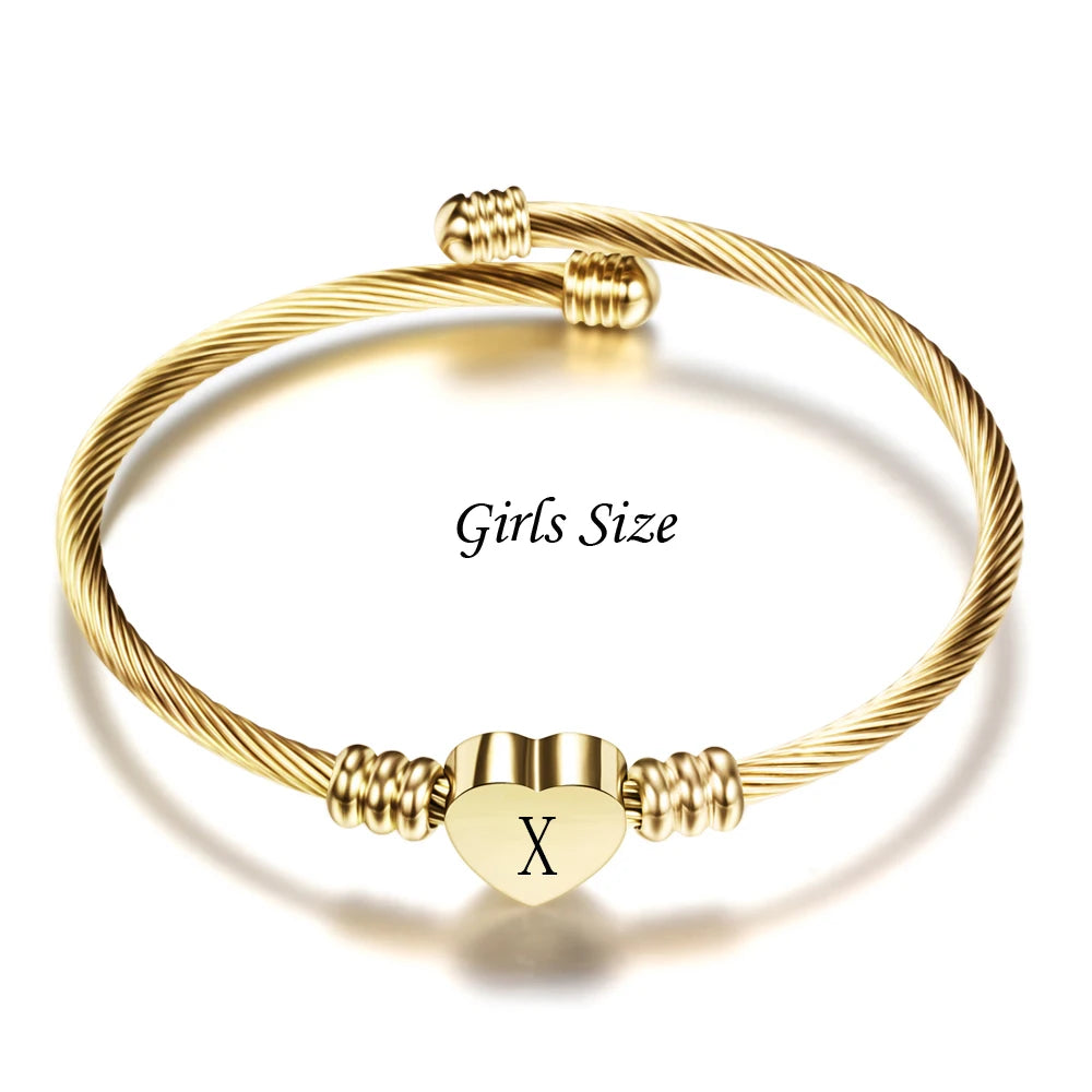 Kids Initial Bangle A to Z