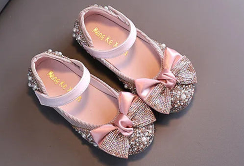 Glitter Rhinestone Bow Shoes - More colours to choose