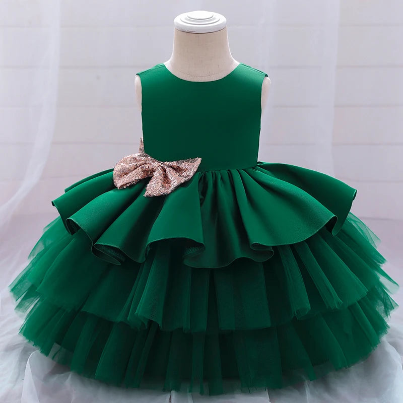 Sequin Bow Party Dress 6M to 5Y - More colours to choose