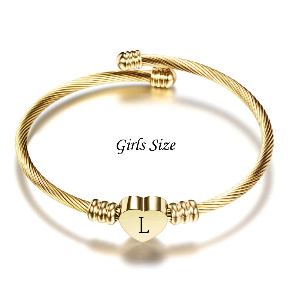 Kids Initial Bangle A to Z