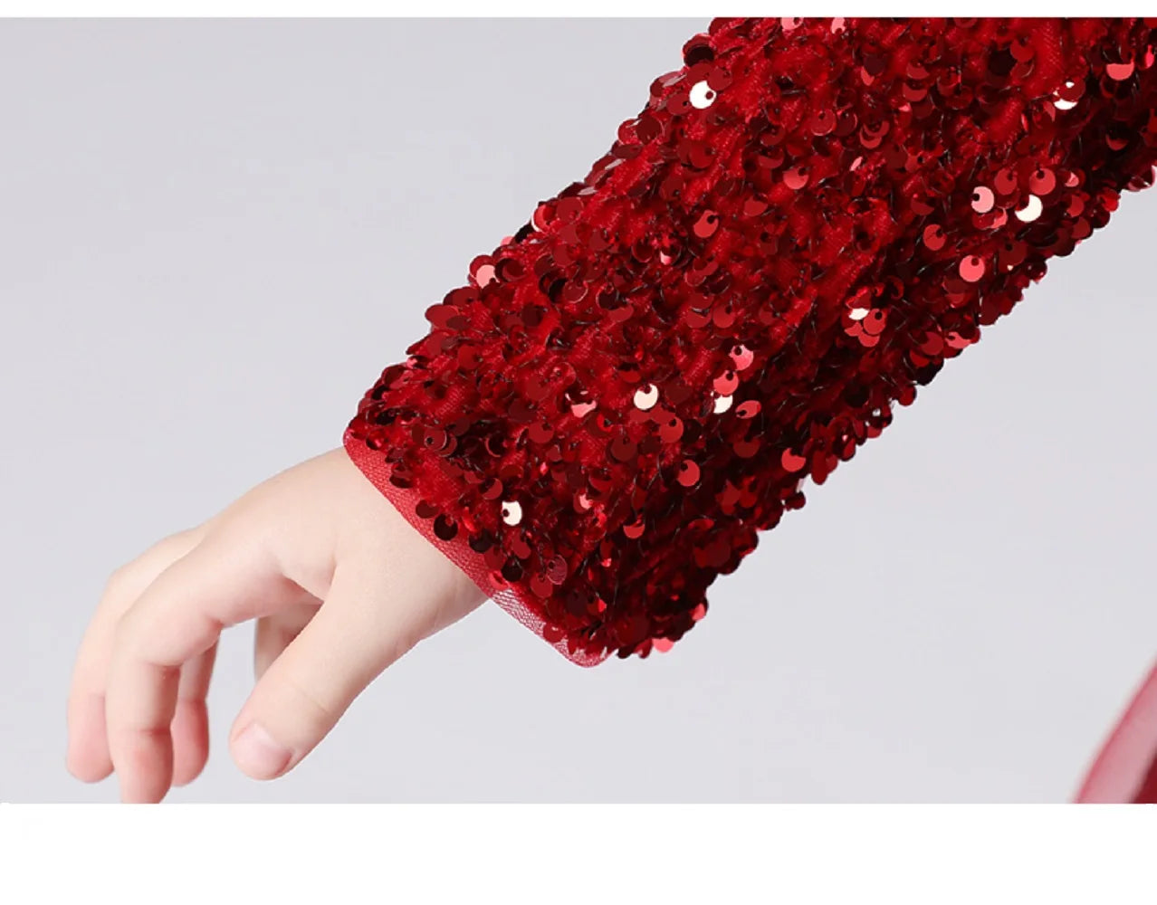 Glitter Sequin Long Sleeves Gown Party Dresses 2Y to 16Y - More colours to choose