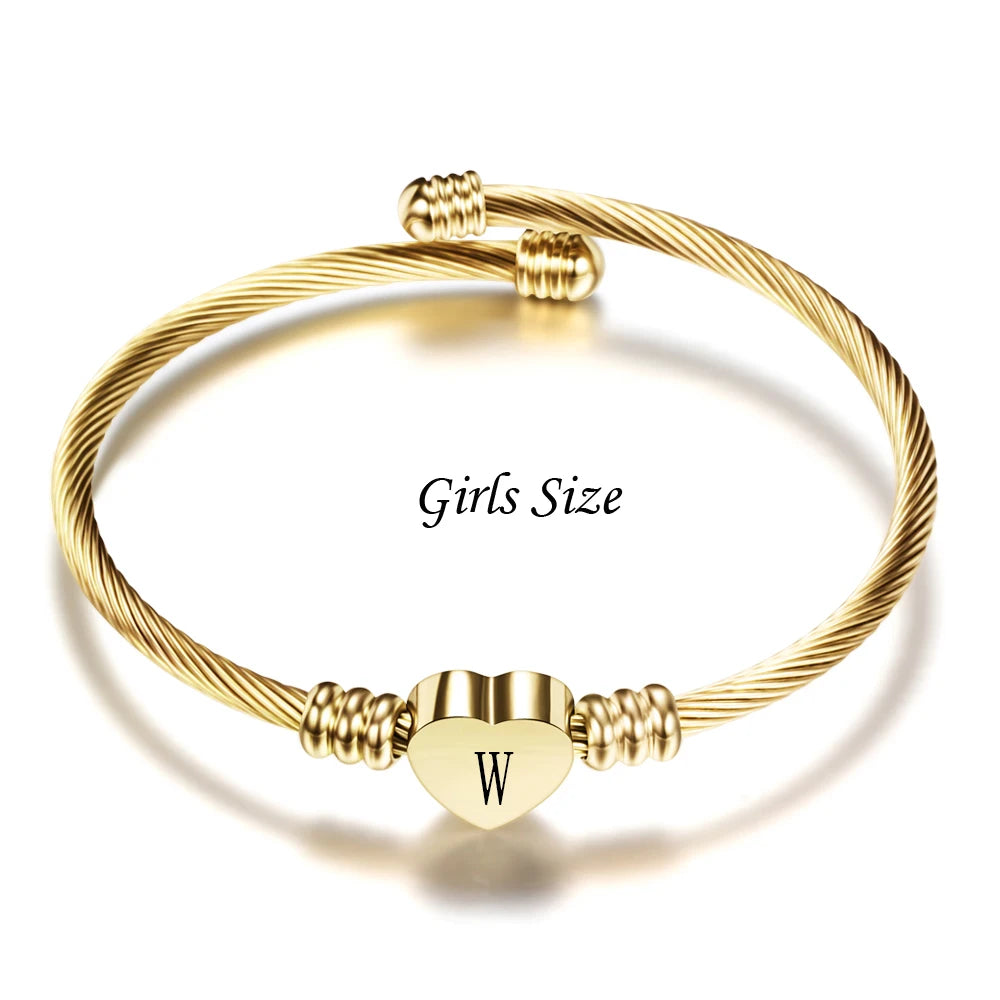 Kids Initial Bangle A to Z
