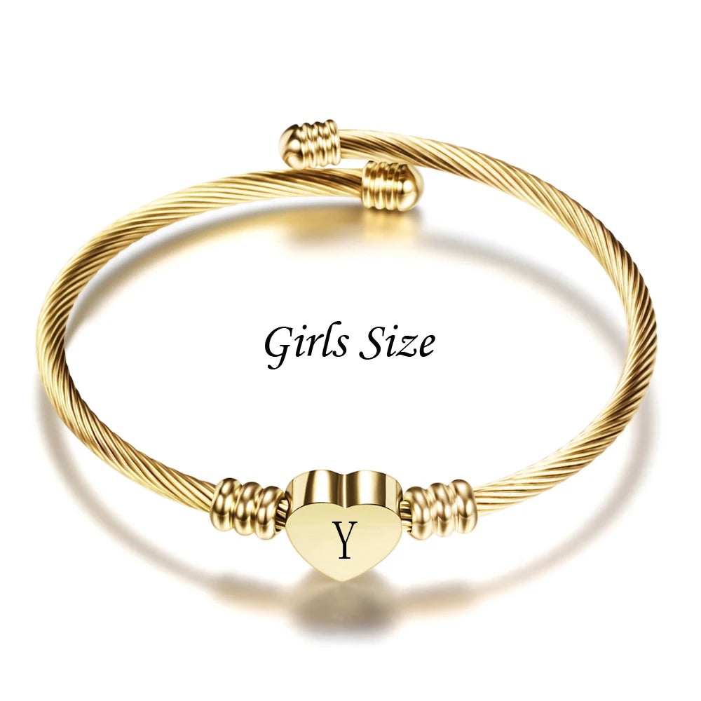 Kids Initial Bangle A to Z