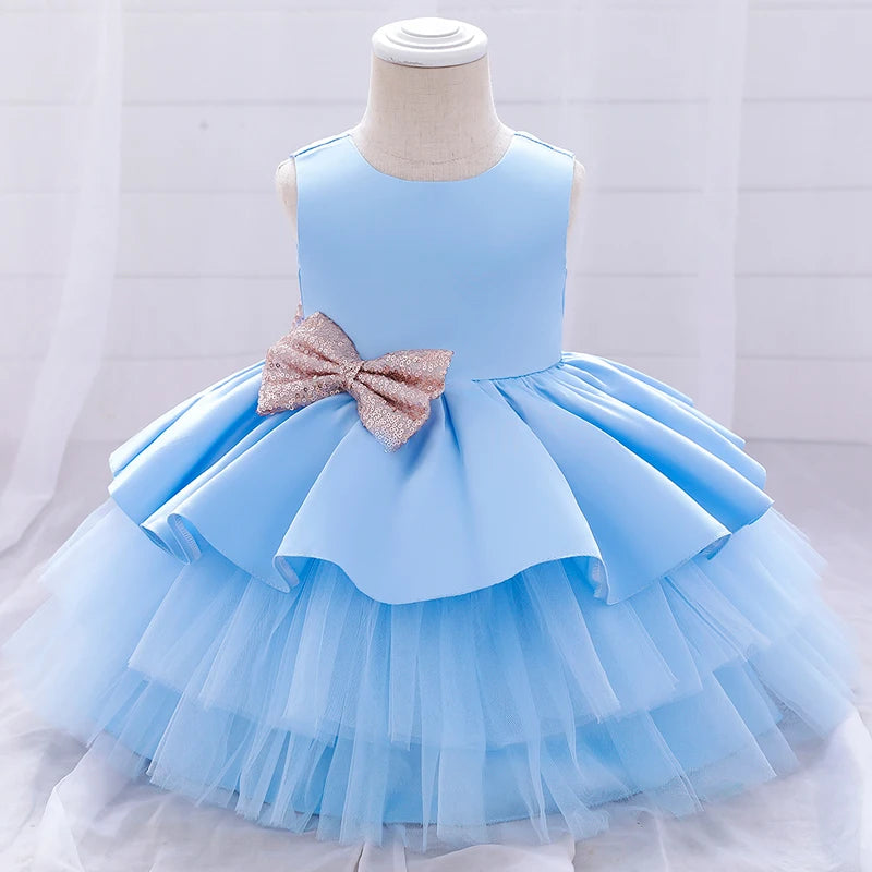 Sequin Bow Party Dress 6M to 5Y - More colours to choose