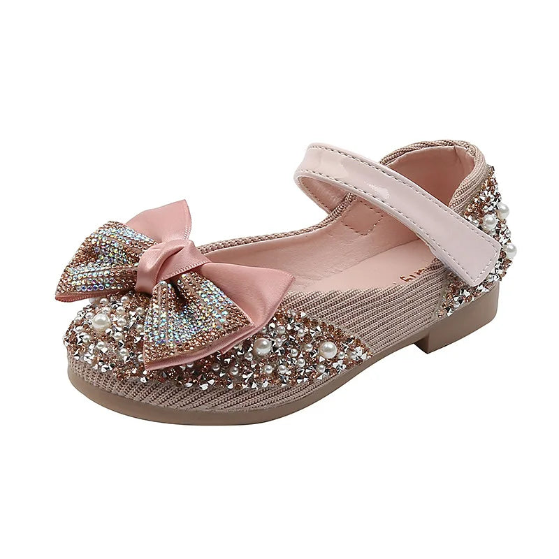 Glitter Rhinestone Bow Shoes - More colours to choose