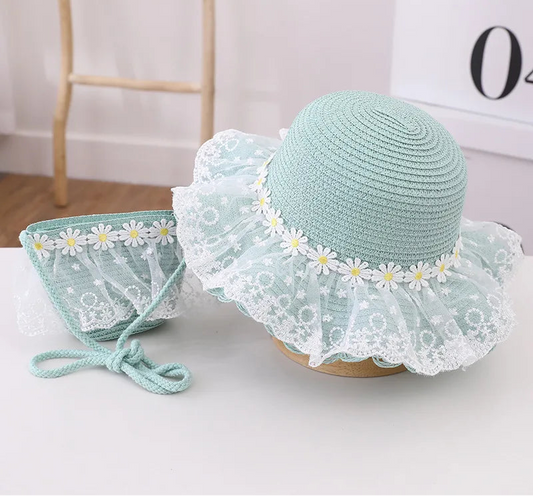 Straw Hat With Handbag 2Y to 8Y - More colours to choose