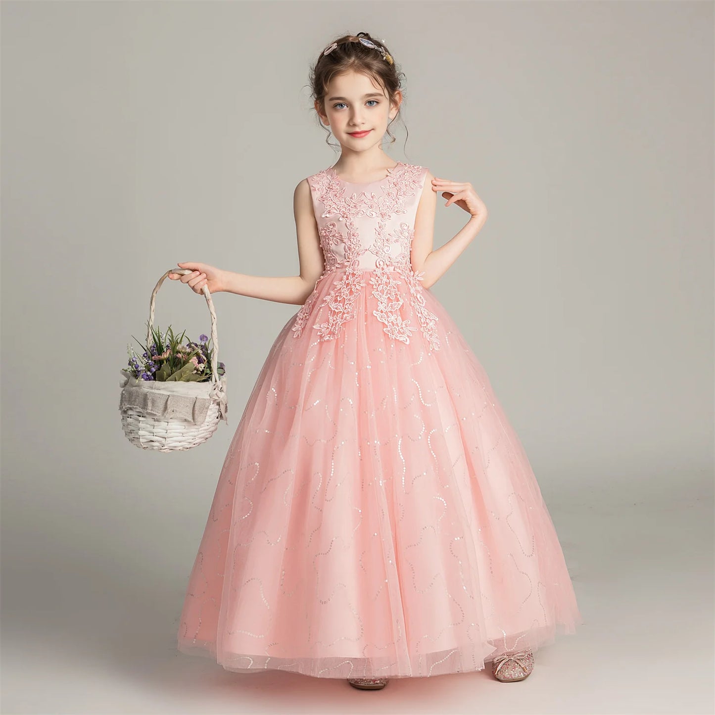 Lace Gown Party Dress 4Y to 12Y - More colours to choose