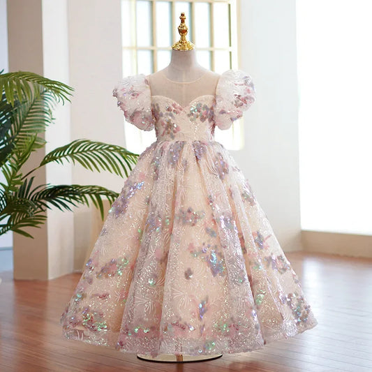 Formal Lace-Sequin Gown Party Dress 18M to 14Y