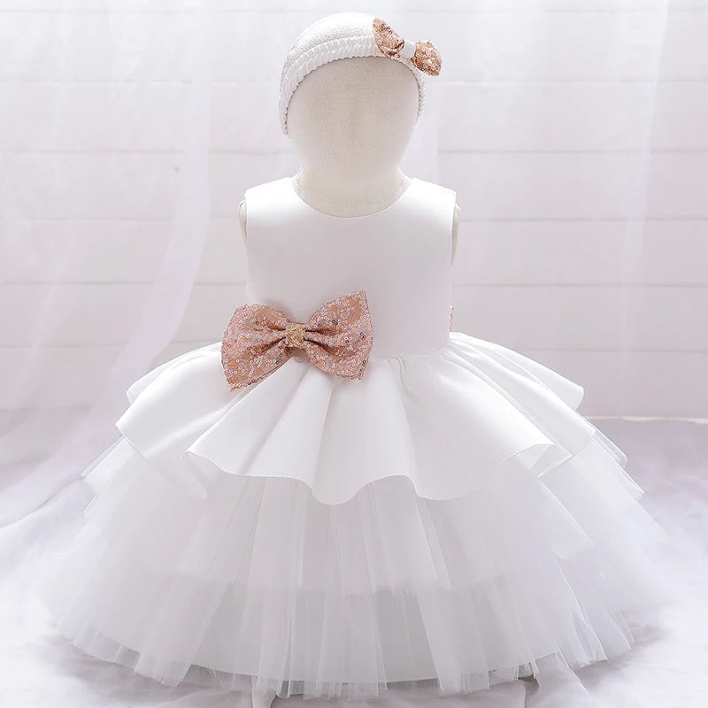 Sequin Bow Party Dress 6M to 5Y - More colours to choose from