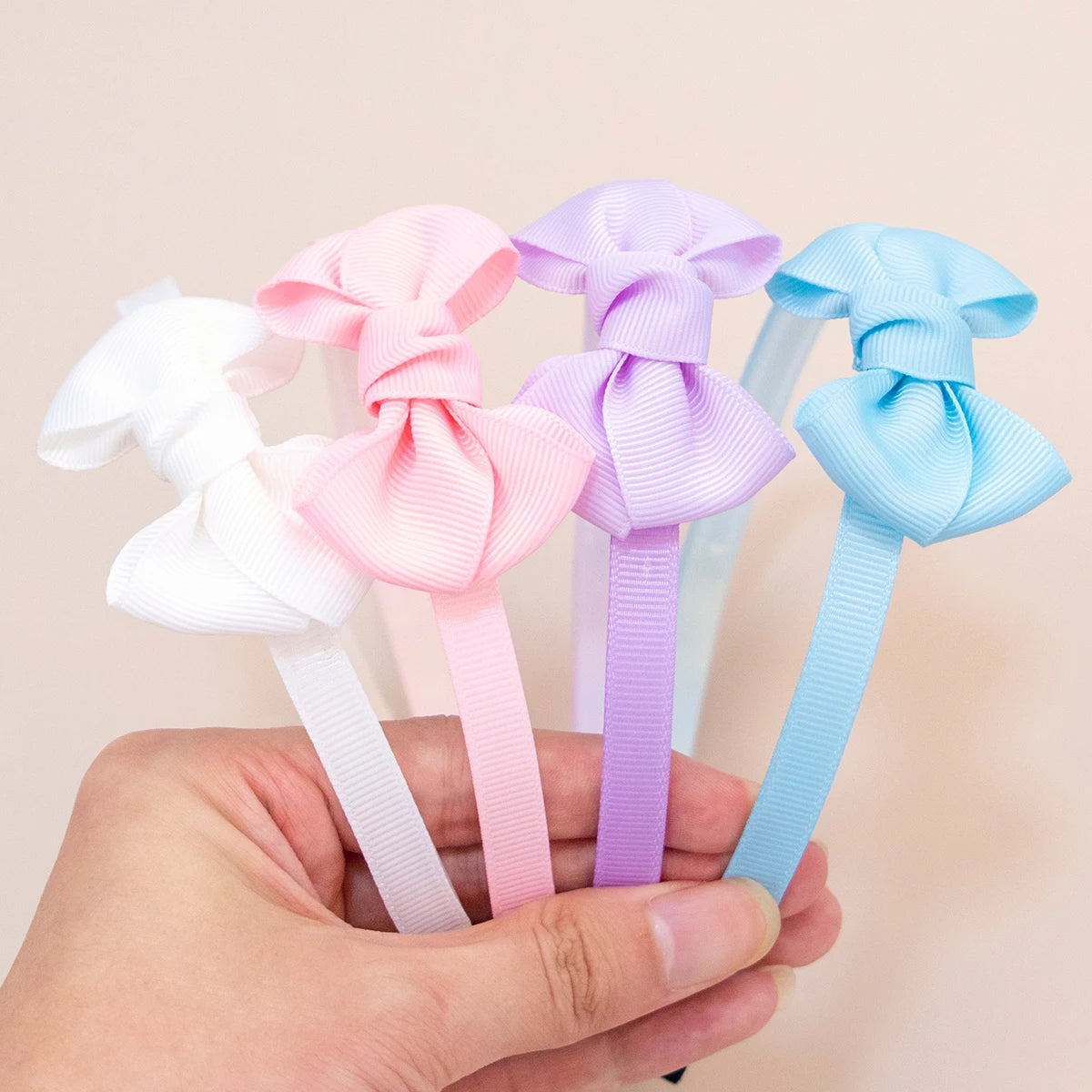 4pcs Ribbon Hair Bows Headbands