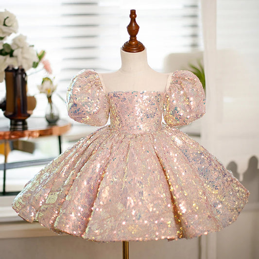 Pink Sequin Party Dresses 12M to 14Y