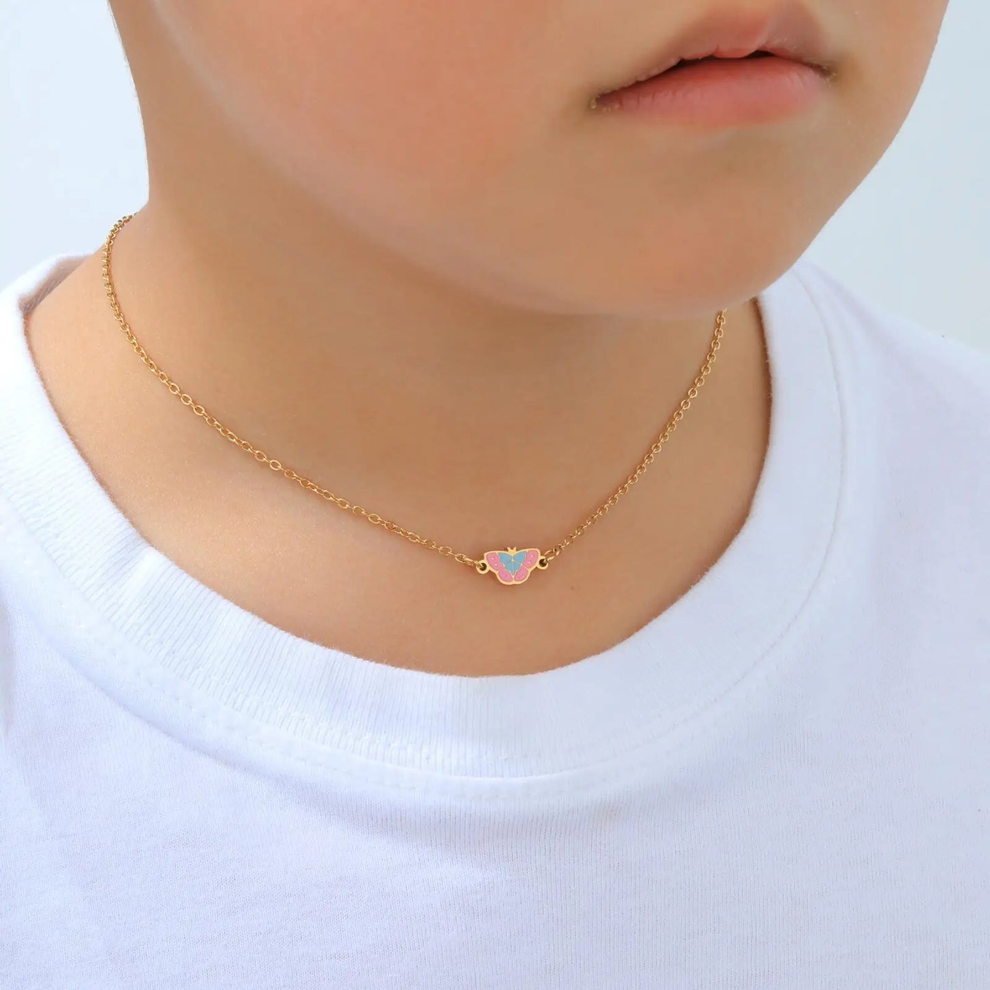 Butterfly Pendent Stainless Steel Necklaces and Bracelet