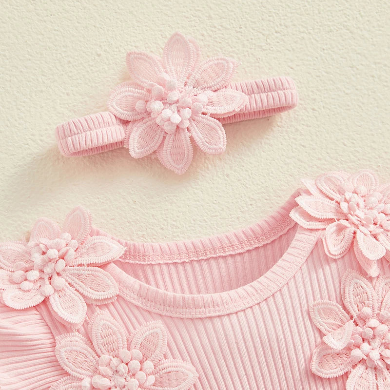 Lace Romper Party Dress with Headband 3M to 18M - More colours to choose