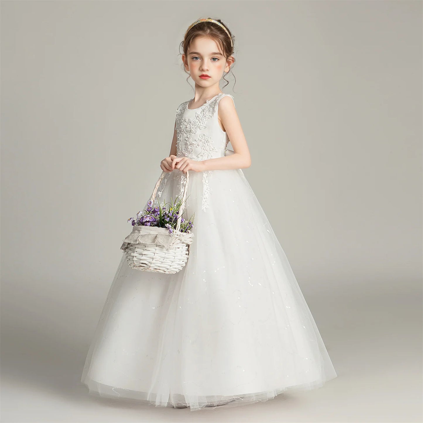 Lace Gown Party Dress 4Y to 12Y - More colours to choose