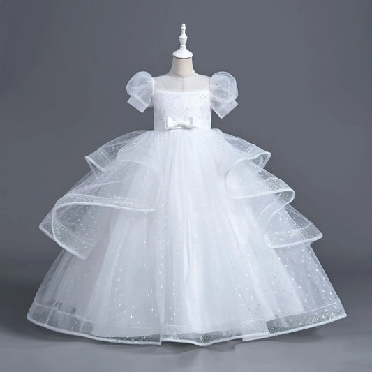 Sequin Fluffy Skirt Gown Party Dress 3Y to 12Y - More colours to choose from