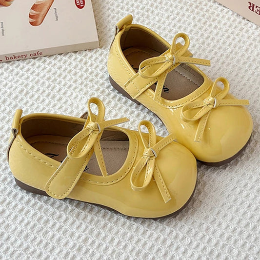 Bowknot Yellow Shoes