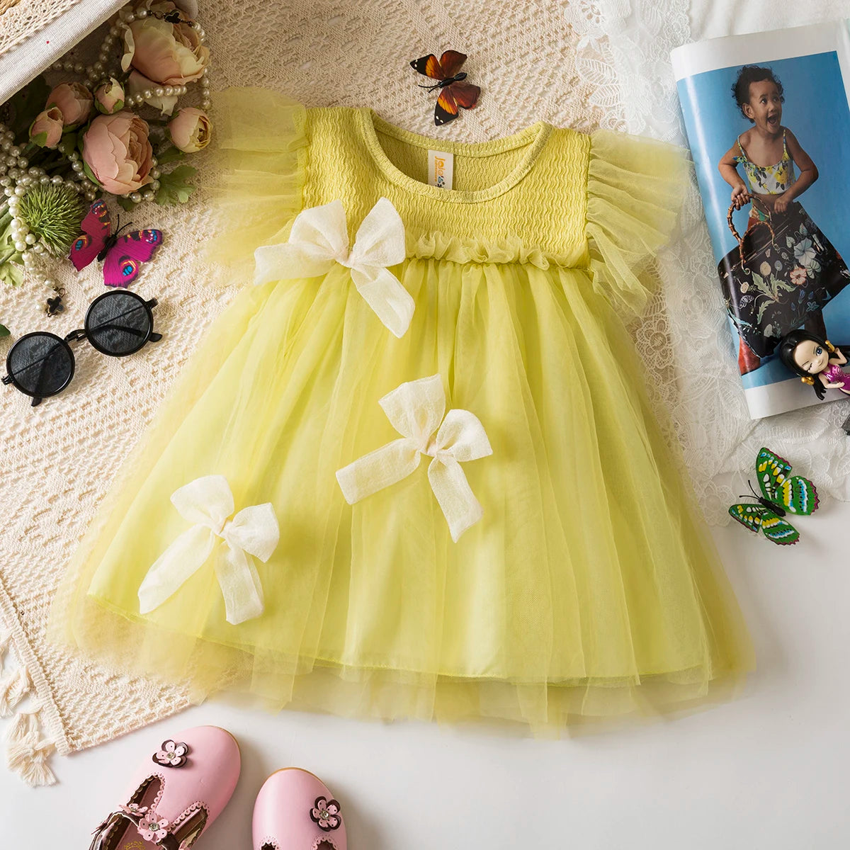 3 Bow Party Dress 9M to 3Y - More colours to choose