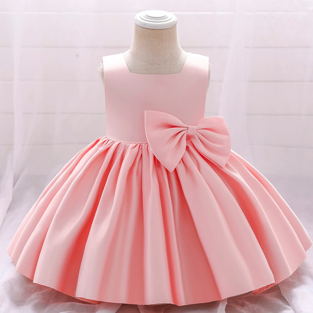 Big-Bow Party Dress 3M to 10Y - More colours to choose