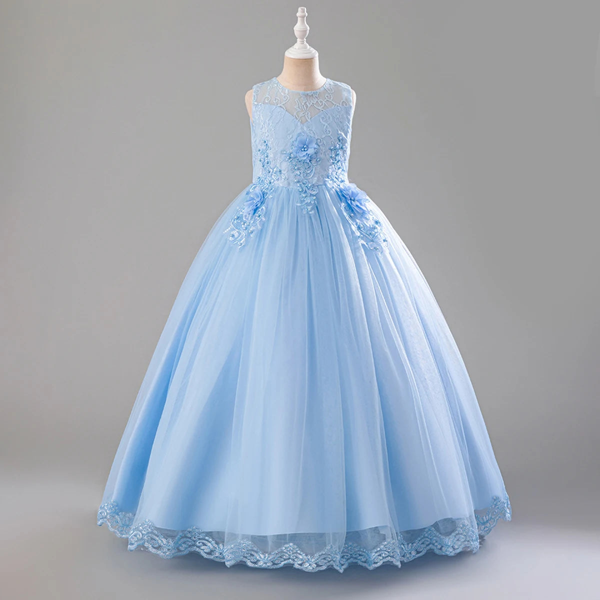 Lace Flower Gown Party Dress 5Y to 14Y - More colours to choose